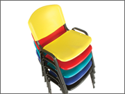Stacking chairs: Various colours